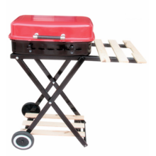 Four de BBQ de charbon de bois de chariot pliant portatif pour extérieur